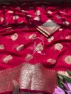 Jk 470 Georgette Viscose Weaving Border Saree